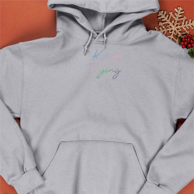 Keep Trying Shirt Tryguys Merch Tryguys Merch Keep Trying Zip Up Hooded