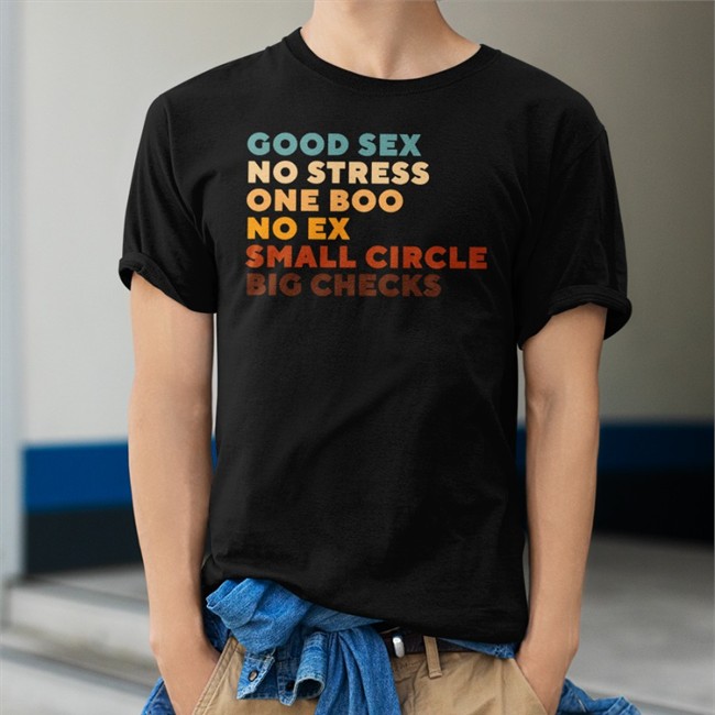 Good Sex No Stress One Boo No Ex Small Circle Big Checks Hoodie