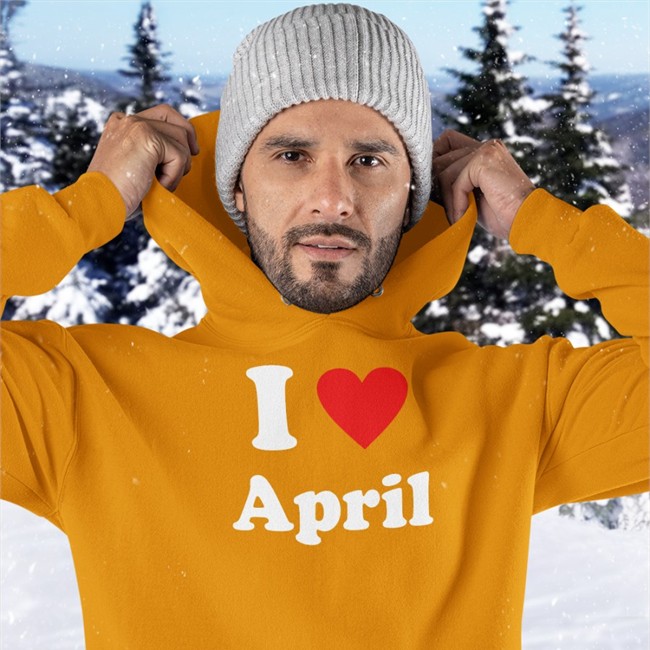 I Love April Sweatshirt Quetee I Love April Long Sleeve T Shirt Quetee
