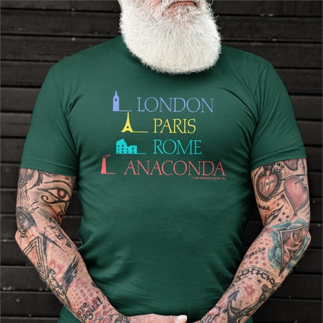 London Paris Rome Anaconda Long Sleeve T Shirt 1989 Brindar Design