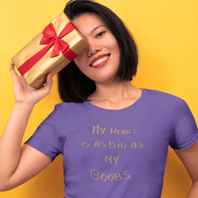 My Heart Is As Big As My Boobs Tee New LappanArt My Heart Is As Big As My Boobs Shirt