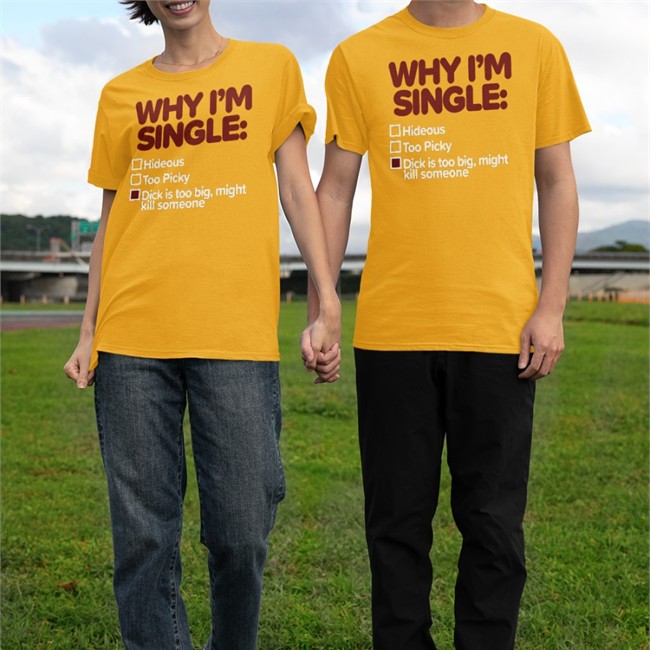 Shirts That Go Hard Why I'm Single Hideous Too Picky Dick Is Too Big Might Kill Someone T Shirt