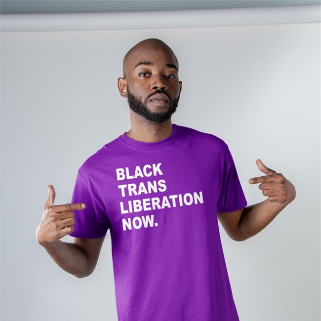 Michael_AW77 Black Trans Liberation Now Sweatshirt