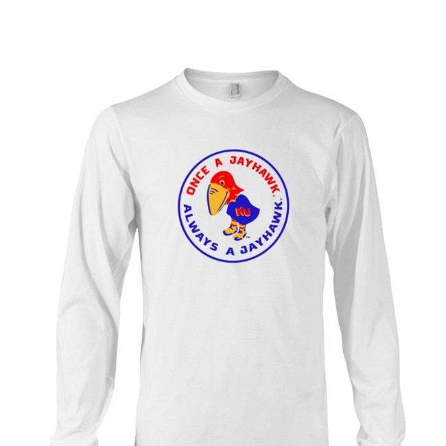 Charliehustle Merch Once A Jayhawk Always A Jayhawk Long Sleeve Tee Charliehustle Merch Once A Jayhawk Always A Jayhawk Classic Offical T-Shirt Kansas Jayhawk Fans