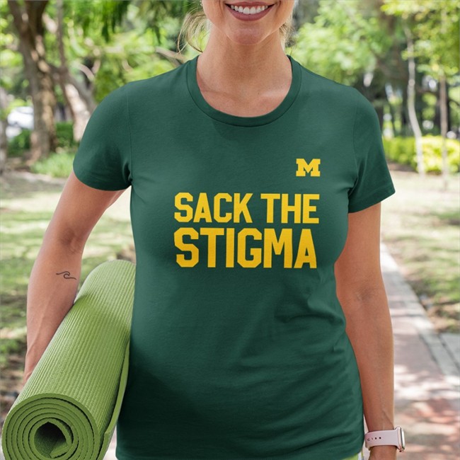 Umichfootball Sack The Stigma T Shirt Michigan Football Sack The Stigma T Shirt Navy