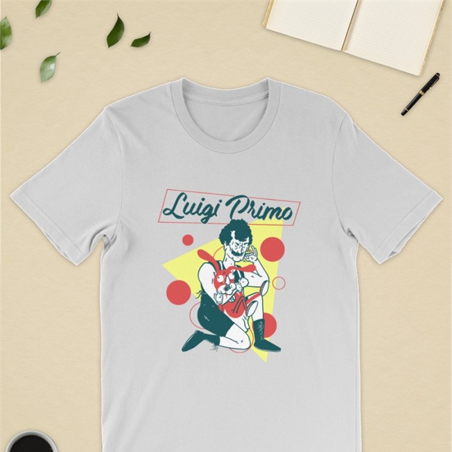 Pro Wrestling Tees Luigi Primo Shirt White Rory Blank Luigiprimo