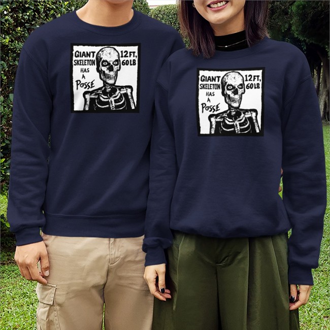 Giant Skeleton Has A Posse Crewneck Sweatshirt Rob Sheridan Store