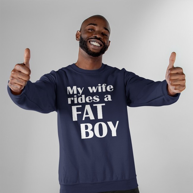 My Wife Rides A Fat Boy Cap My Wife Rides A Fat Boy Hoodie