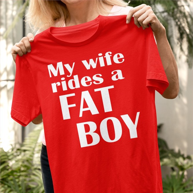 My Wife Rides A Fat Boy Cap My Wife Rides A Fat Boy Sweatshirt Boomer Core