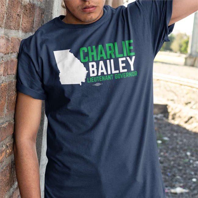 Charlie Bailey Lieutenant Governor Tee Shirt Charlieforgeorgia Shop Navy