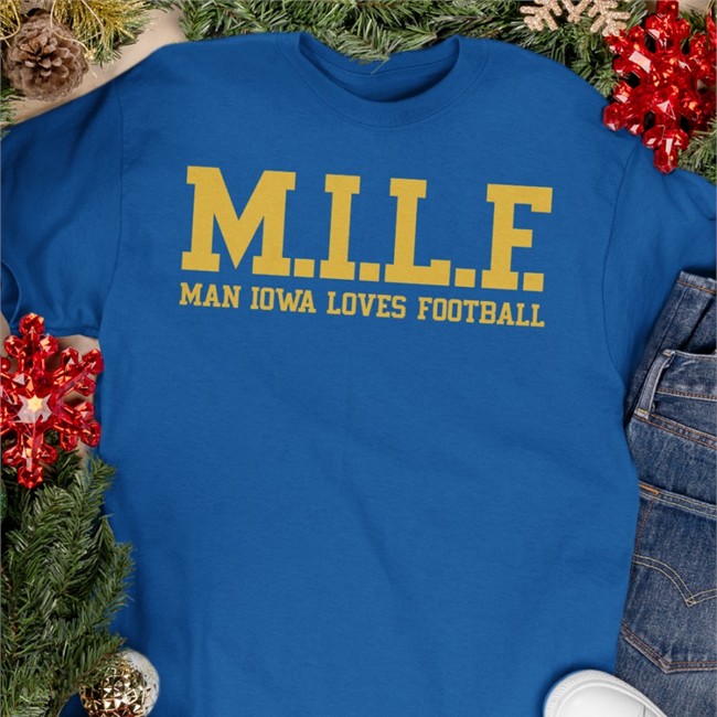 Pardon My Take Merch Barstool Sports Milf Man Iowa Loves Football Tee Shirt