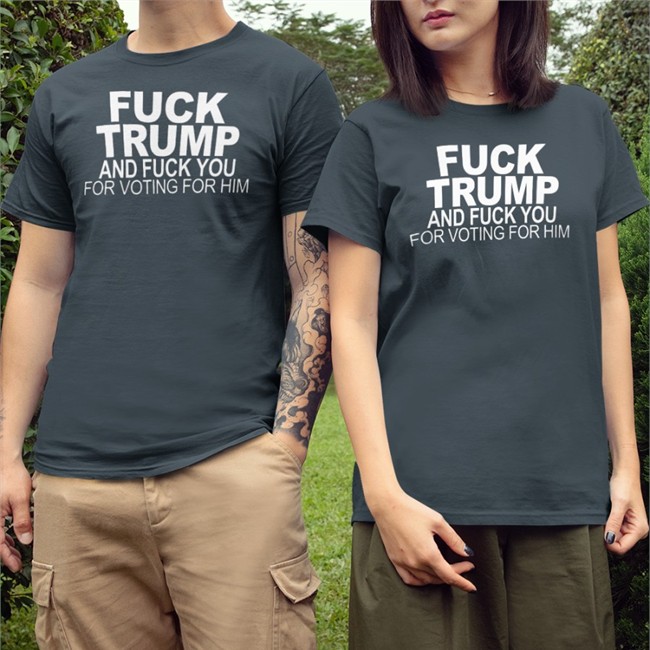 Fuck Trump And Fuck You For Voting For Him Long Sleeve Tee Donna