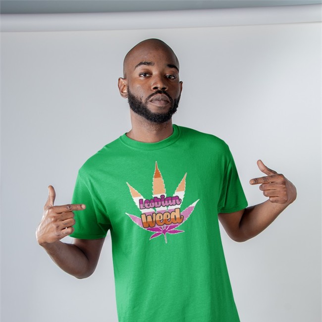 Lesbian Weed Fitted Shirts