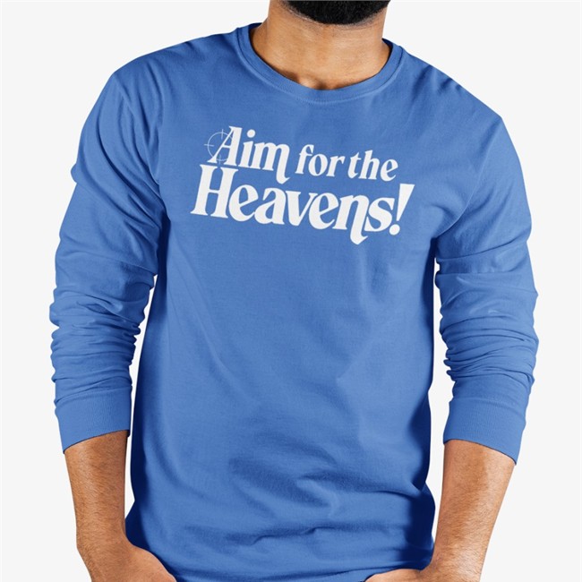Aim For The Heavens Tee Shirt Neon White
