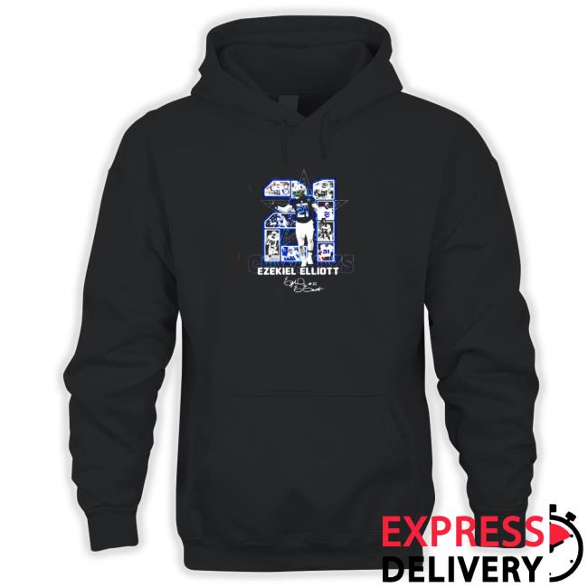 Official 21 Ezekiel Elliott MVP Dallas Cowboys signature Sweatshirt 21 Ezekiel Elliott MVP Dallas Cowboys signature Hooded Sweatshirt