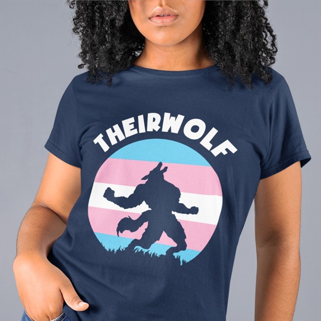 Theirwolf Trans Pride Lgbt Hoodie Transgender Flag Bvdgrrl