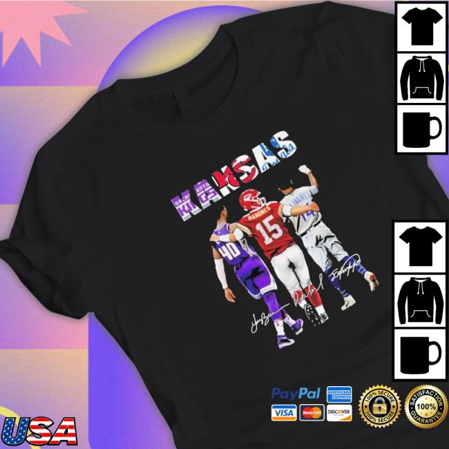 Three Teams Players Sacramento Kings Kansas City Chiefs and Kansas Royals signatures 2022 Long Sleeve Tee