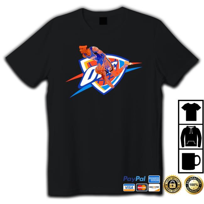 Oklahoma City Thunder Shai Gilgeous-Alexander In Action T-Shirt Oklahoma City Thunder Shai Gilgeous-Alexander In Action Hoodie