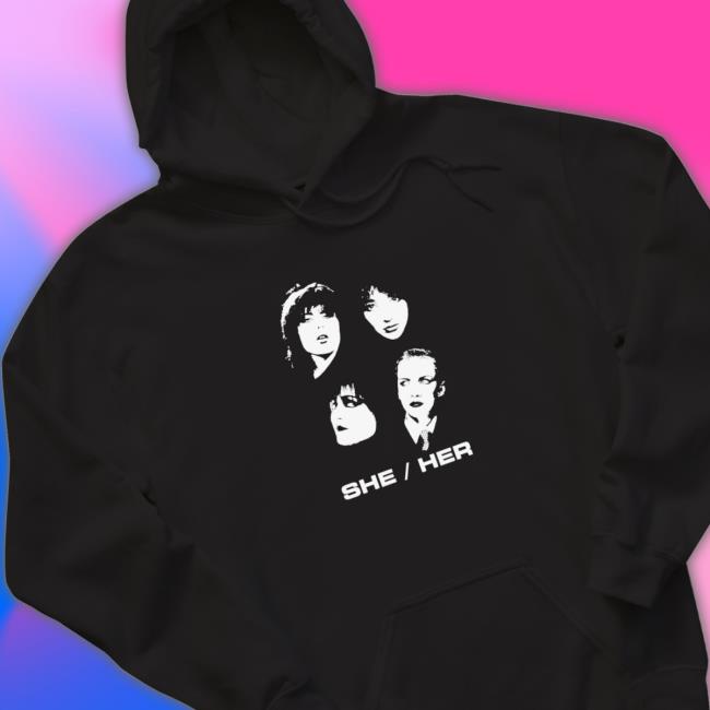 She her hers band portrait T-Shirt