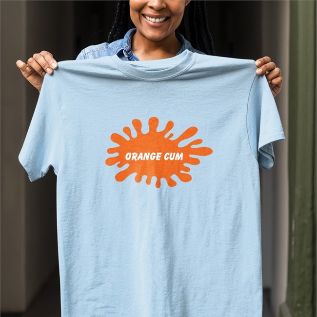 Shirts That Go Hard Merch Orange Cum Crewneck Sweatshirt Shirts That Go Hard Merch Orange Cum Sweatshirts