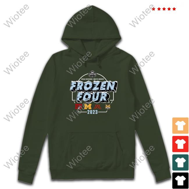 NCAA Frozen Four Ice Hockey Sweatshirt Official Fanatics 2023 NCAA Frozen Four Ice Hockey Shirts
