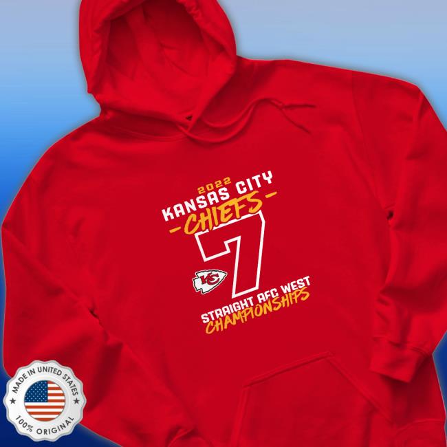 Official Kansas City Chiefs 7 years in a Row AFC West Champions 2022 Chiefs Kingdom Sweatshirt