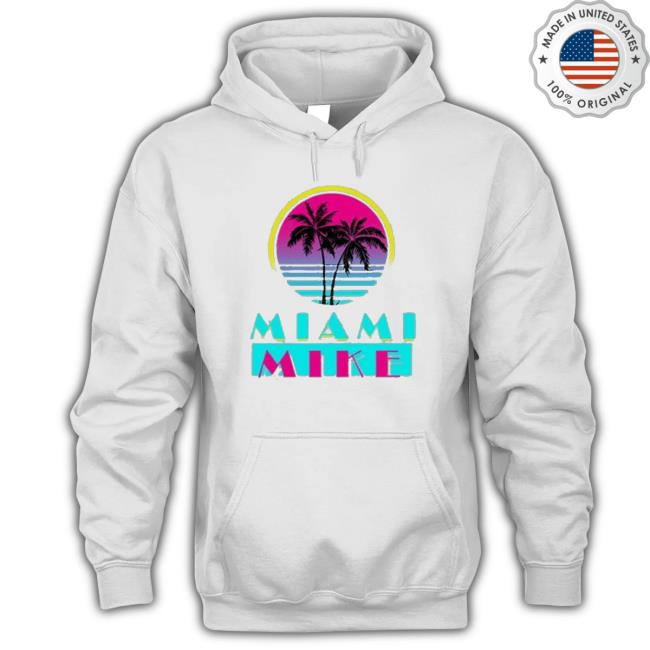 Vintage Beach Miami Mike Shirts Vintage Beach Miami Mike Hooded Sweatshirt