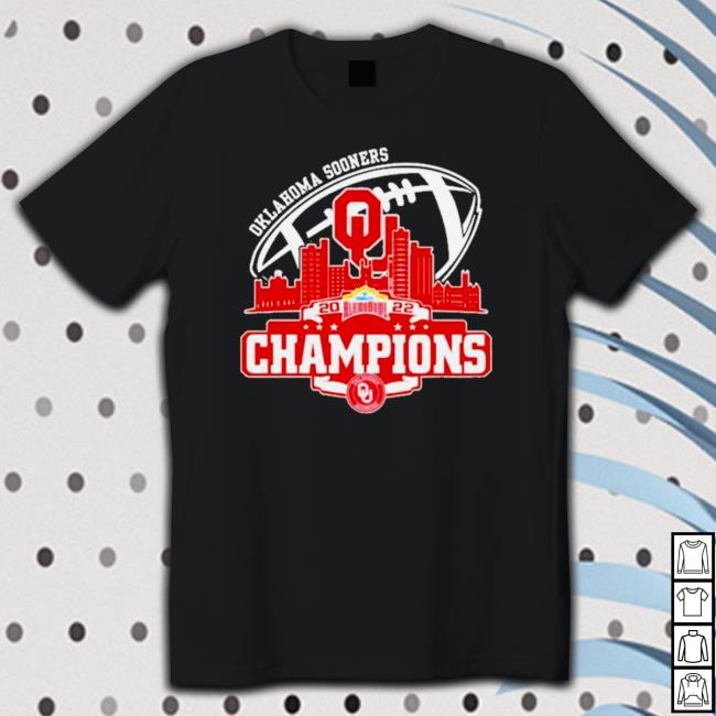 Oklahoma Sooners Logo Alamobowl City 2022 Champions Tee Shirt