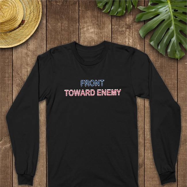 Rjo Apparel Merch Front Toward Enemy American Flag Long Sleeve Robert J. O'Neill