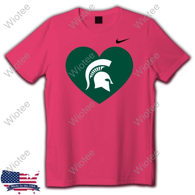 Lansing Big Ten Network Michigan State Spartans Heart Shirt