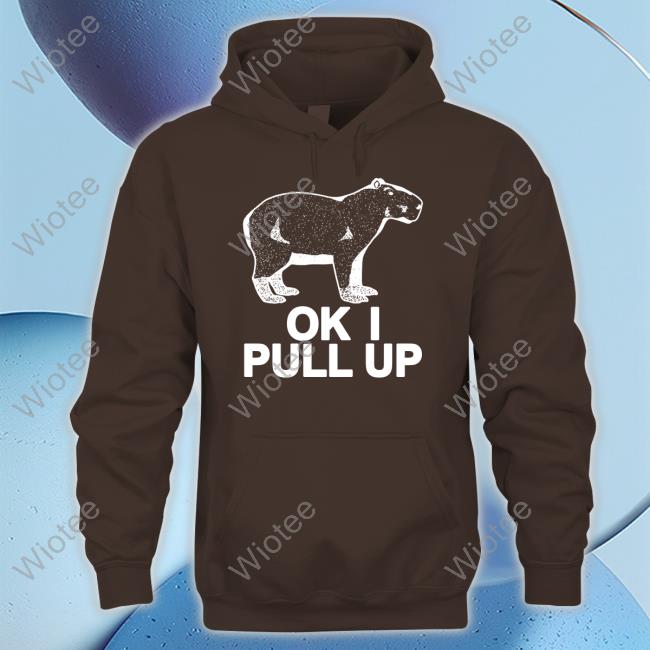 Capybara Man Merch Ok I Pull Up Hooded Sweatshirt Capybaraman Ok I Pull Up Shirt