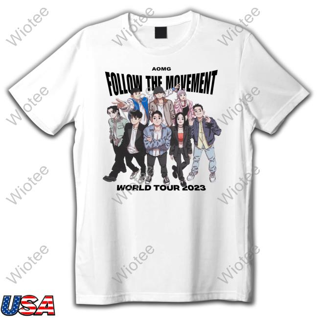 A6ove Store Aomg Follow The Movement World Tour 2023 Shirt