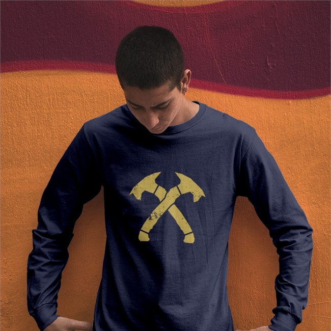Jack Carr Axe Crossed Hawks Long Sleeve Shirt