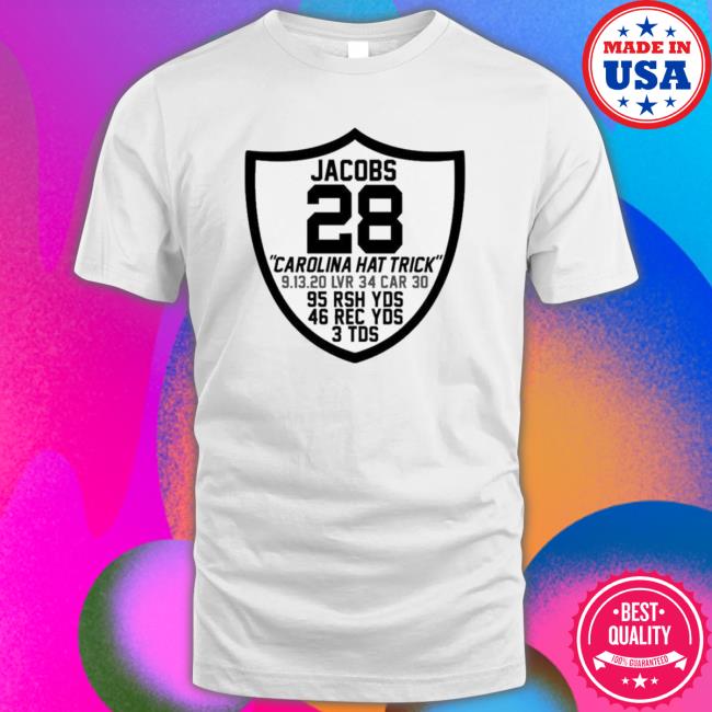 Carolina Hat Trick Josh Jacobs 28 Design Crewneck Sweatshirt Carolina Hat Trick Josh Jacobs 28 Design Tee Shirt