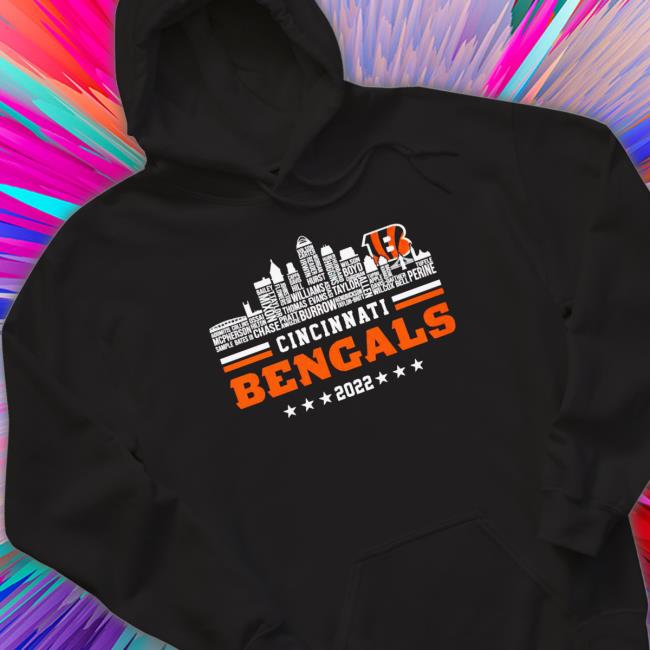 Cincinnati Bengals 2022 Players Name City Crewneck Sweatshirt
