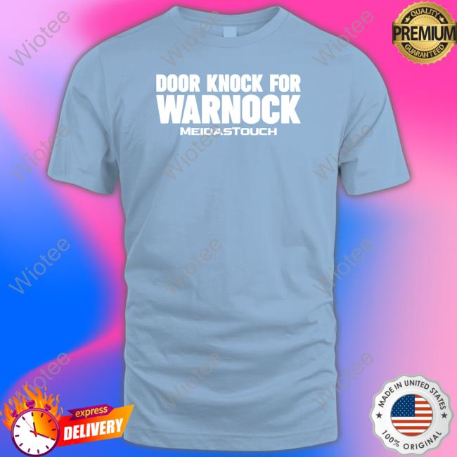 Meidastouch Merch Door Knock For Warnock Hooded Sweatshirt Door Knock For Warnock Sweatshirt