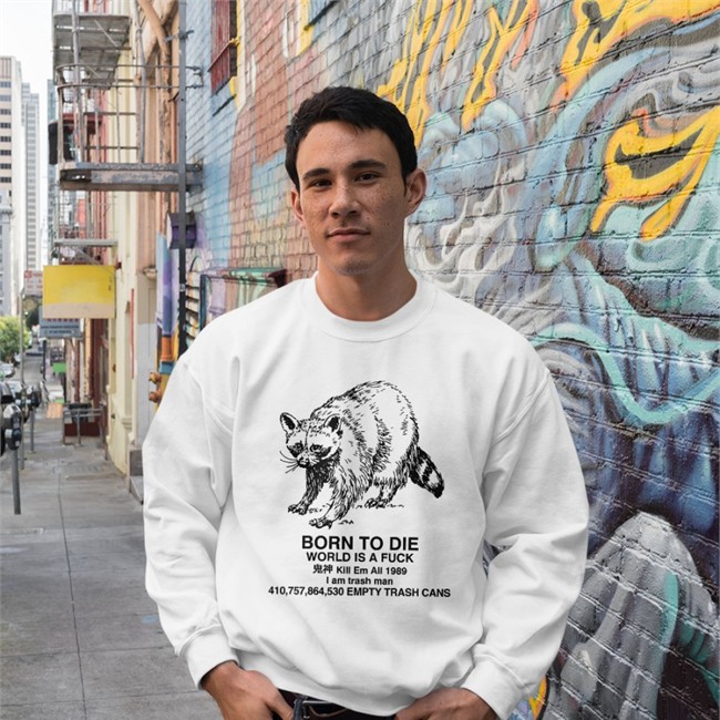 Raccoon Born To Die World Is A Fuck Kill Em All 1989 I Am Trash Man T-Shirt Shirts That Go Hard