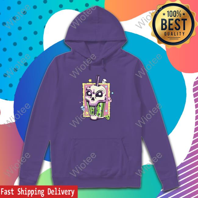 Kawaii Creepy Skull Boba Bubble Tea Pastel Goth Va Shirt