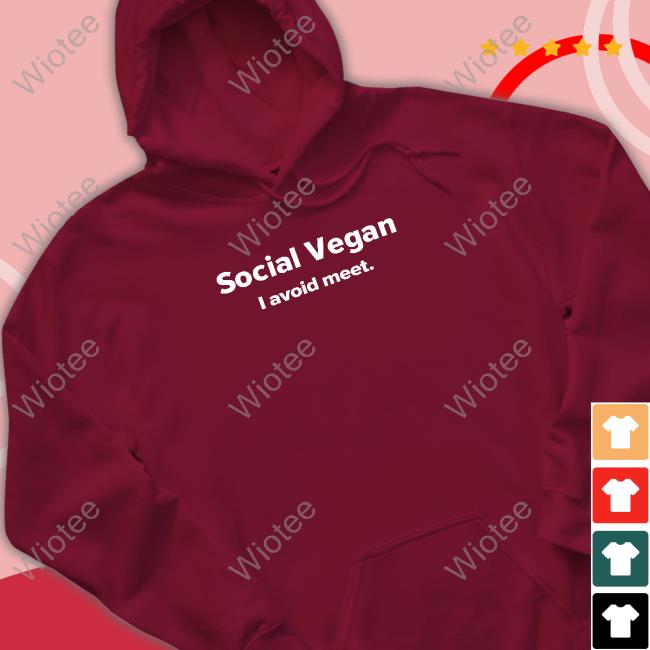 Social Vegan I Avoid Meet Long Sleeve T Shirt Introvertworld