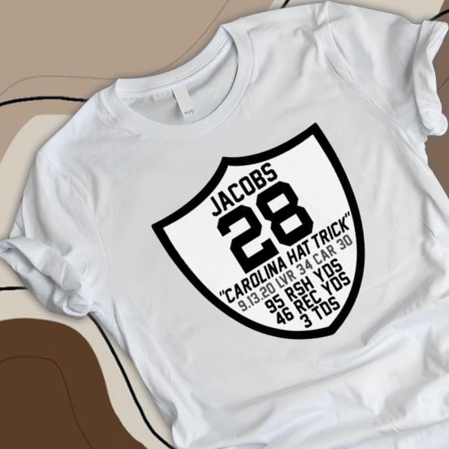 Carolina Hat Trick Josh Jacobs 28 Design Shirts