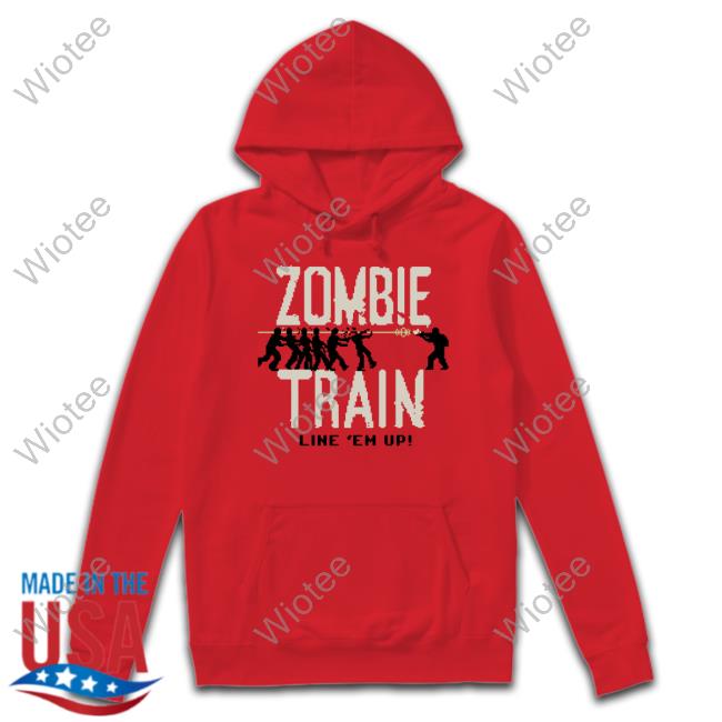 Official Zombie Train Line Em Up T-Shirt