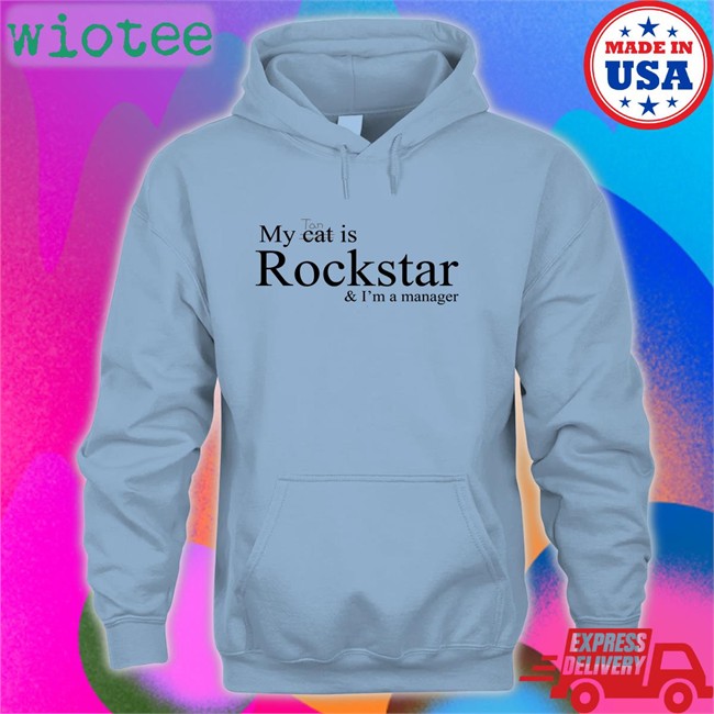 Taehyung My Tan Cat Is Rockstar And I'm A Manager White Long Sleeve Tee Taehyung My Tan Cat Is Rockstar And I'm A Manager White Sweatshirt
