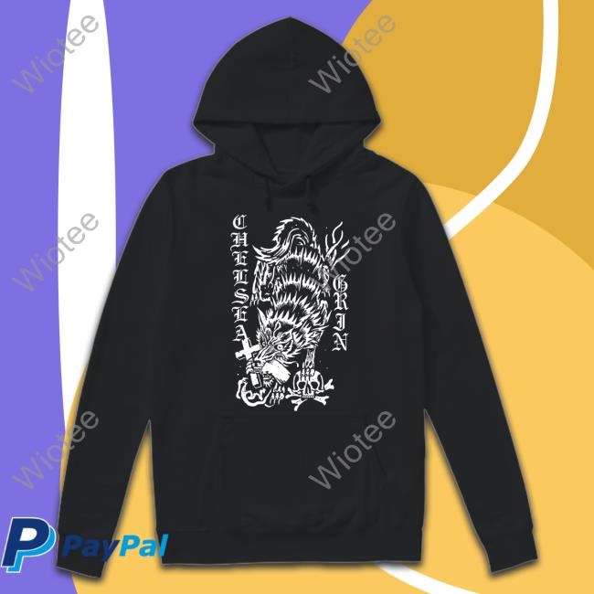 Down Right Chelsea Grin Lone Wolf Shirt Official Chelsea Grin Lone Wolf Hooded Sweatshirt