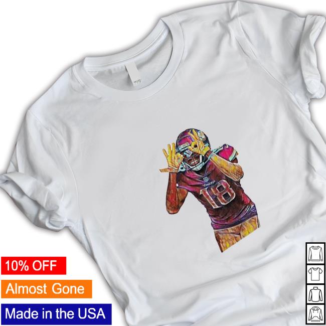 Colorful Vintage Of Justin Jefferson Retro Graphic Football T Shirt
