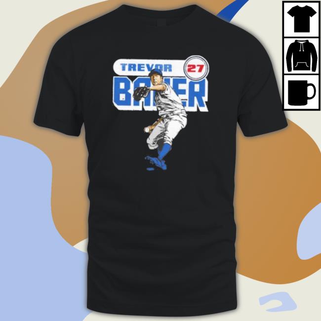 No 27 Trevor Bauer Retro Fanart Hooded Sweatshirt