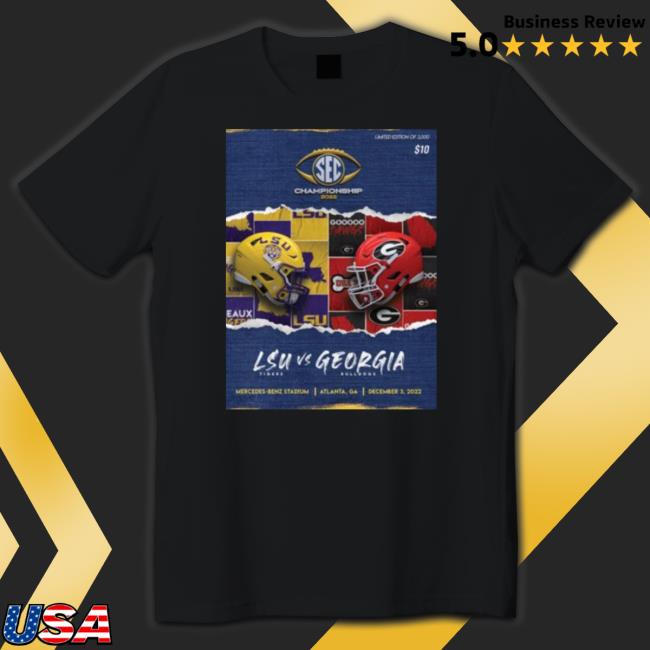 Lsu Tigers vs Georgia Bulldogs Mercedesbenz Stadium 2022 Matchup Sweatshirt