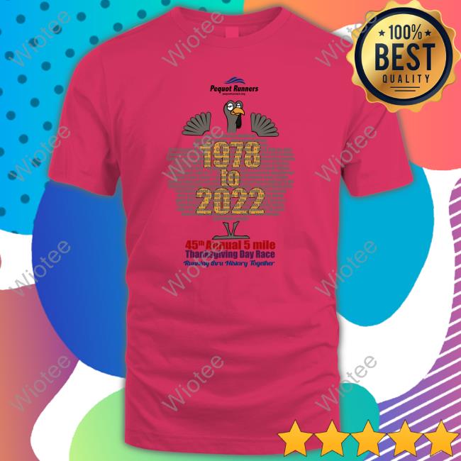 Pequot Runners Turkey Trot Shirt White Pequot Runners 1987 To 2022 Shirt Club Turkey Trot Southport