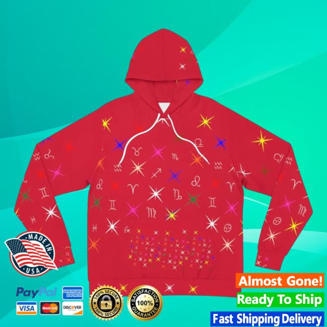 Official Signshirtz Clothing Merch Constellations Design - Red Large Aop Sweatshirts 3D All Over Print