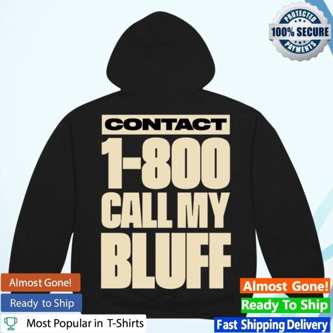Official Complex Merch Store Shop Pusha-T: 1-800 Call My Bluff Hoodie