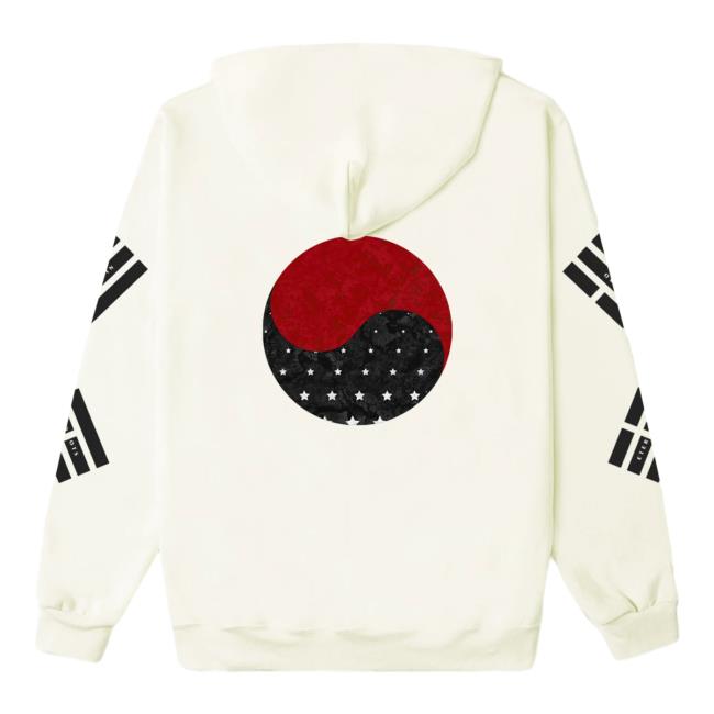 Official Kore Limited Merch Store KoreLimited Taeguk Kr-Am Popover Hoodie (Cream) Kore Limited Apparel Clothing Shop